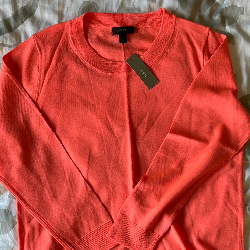 J. Crew Neon Orange Tippi sweater
